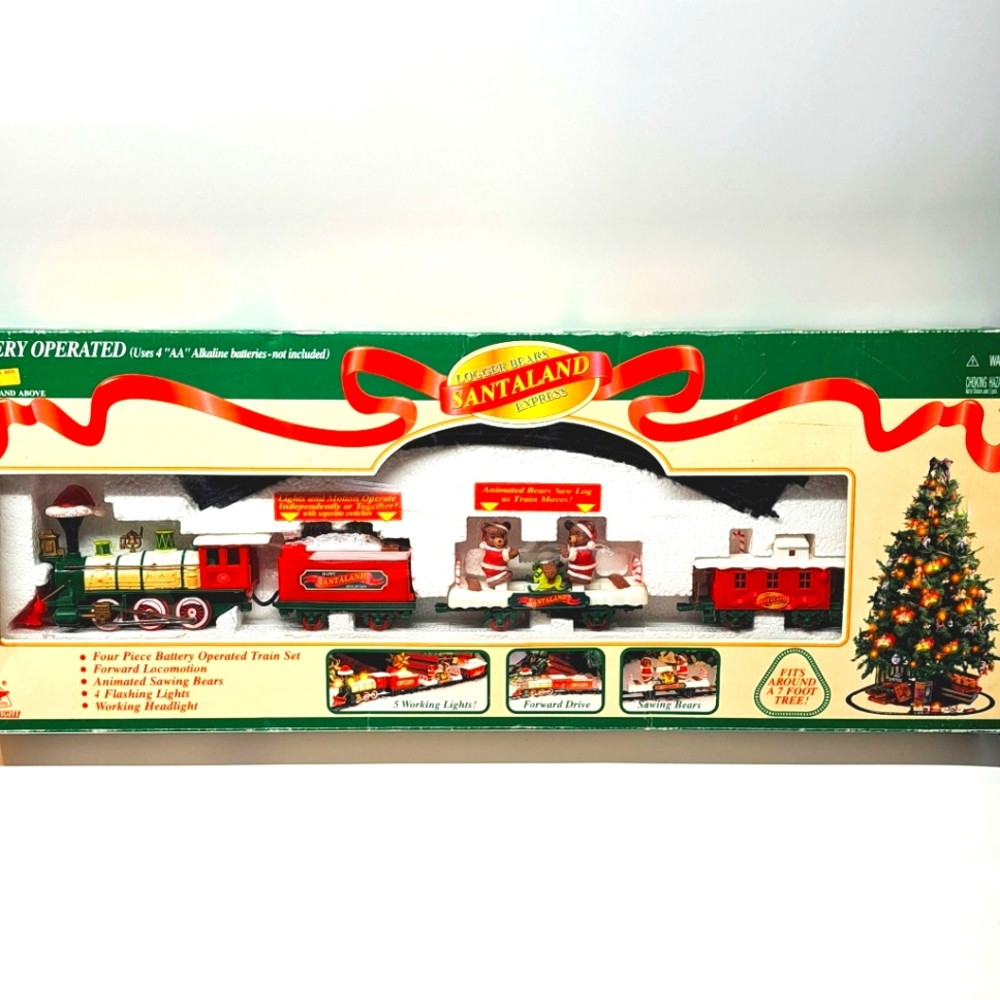 The Logger Bears Express Lighted Holiday Train Set Christmas Santaland Sound